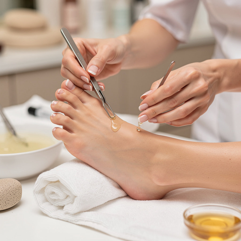 Tina's Nail Salon Jason professional pedicure service for foot care and relaxation in Santa Barbara